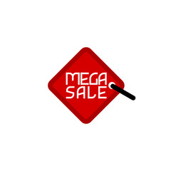 Poster - Mega sale tag icon isolated on transparent background