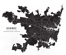 Sydney - Australia Map Vector Poster Flyer