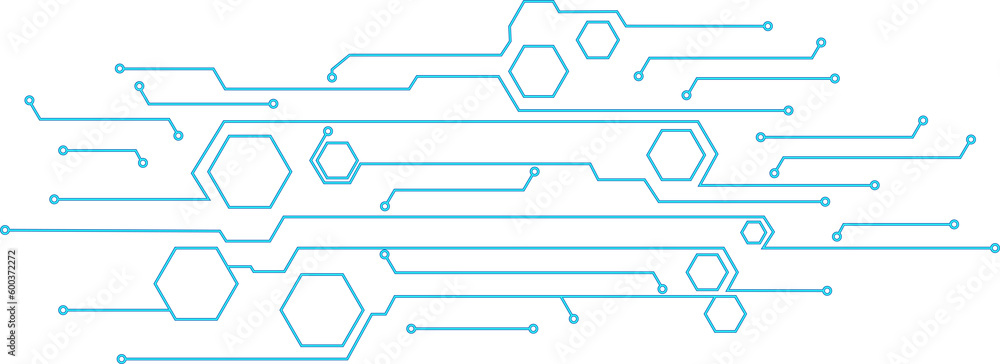 Abstract blue computer technology background with circuit board and ...