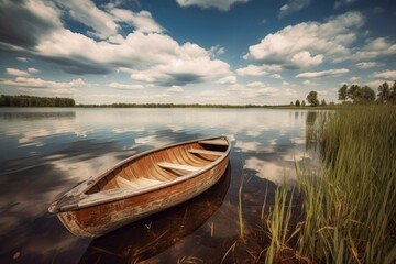  boat on the lake