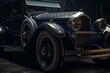 1920s two-tone car with intricate 3D design and tracer technology. Generative AI