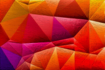 Wall Mural - colorful triangles pattern with a rough texture background. background texture wall and have copy sp