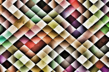Wall Mural - colorful abstract mosaic with a rough texture background. colored square pattern background. picture
