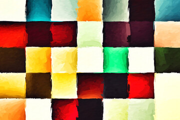 Wall Mural - colorful abstract mosaic with a rough texture background. colored square pattern background. picture
