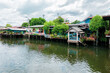 Local canal community, The beautiful scenery of the Bang luang canal village in Bangkok Thailand.