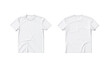 © Alexandr Bognat - Blank white t-shirt mockup flat lay, front and back, isolated