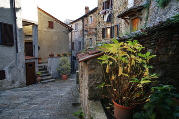 Poster - Glimpse of the medieval old town of Anghiari, Tuscany, Italy