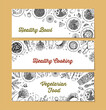 © Kseniia - Cereal bowl background. Hand drawn vector illustration in sketch style. Restaurant menu design