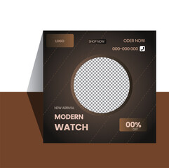 Wall Mural - luxury watch banner design