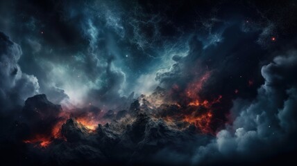 Wall Mural - deep space and nebula generative ai