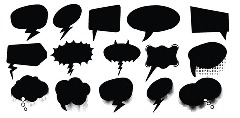 Speech Bubble set isolated on white background. Vector