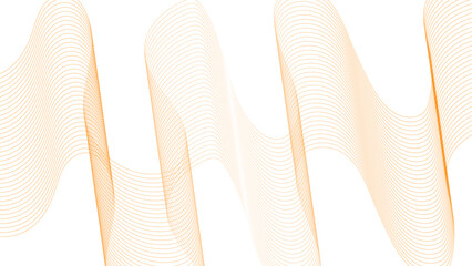 Wall Mural - abstract orange color wave lines frame on white background. frame of abstract vector orange wave mel