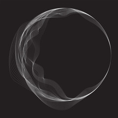 Wall Mural - abstract oval lines background with geometric circles . vector rotating ellipse line design . poster