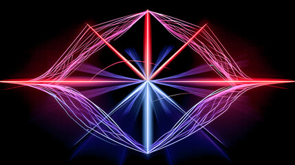 Canvas Print - Neon arrow signs were abstractly directed in three dimensions - generative ai.