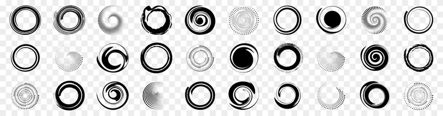 black funnel collection. set of circle swirl. circle black funnel collection. black funnel vortex de