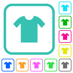 Poster - T-shirt solid vivid colored flat icons