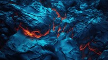 Blue Lava Texture Background, Generative AI