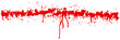 Red blood brush isolated on white background. Scarlet paint, wine or sauce splash on wall. Watercolor spatter texture. Abstract vector illustration. Runny liquid ink. Horror grunge pattern