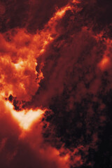 Wall Mural - the red sky background looked like smoke and fire. bomb violent. for wallpaper, backdrop and design.