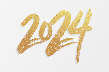 Wall Mural - 2024 - happy new year - best wishes 2024 background