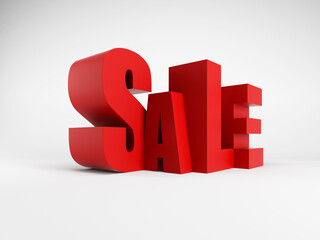 Poster - Big sale, isolated 3d rendering