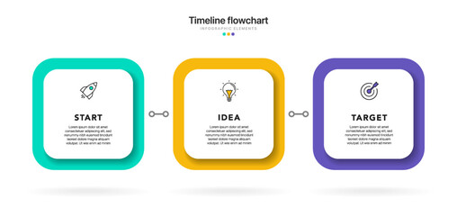 Poster - Timeline infographic design with options or steps. Infographics for business concept. Can be used for presentations workflow layout, banner, process, diagram, flow chart, info graph, annual report.