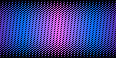 Wall Mural - Trendy halftone line background. Vector seamless pattern with diagonal lines, halftone stripes. Extreme sport style, urban art texture. Vibrant neon colors, black and pink, blue, purple gradient cover