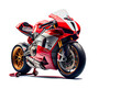 © I LOVE PNG - Red racing motorcycle on a transparent background. AI generator