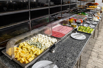 Canvas Print - Breakfast Buffet Concept, Breakfast Time in Luxury Hotel