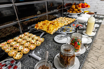 Canvas Print - Breakfast Buffet Concept, Breakfast Time in Luxury Hotel