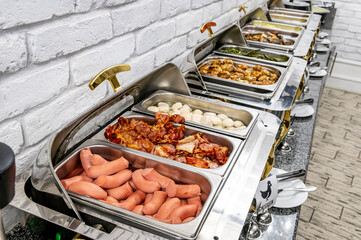 Canvas Print - Breakfast Buffet Concept, Breakfast Time in Luxury Hotel