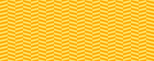 Yellow Herringbone Seamless Pattern. Orange Chevron Background. Repeating Zigzag Texture With Diagonal Lines. Textile And Fabric Print Design Swatch. Vector Illustration And Wallpaper