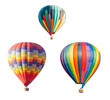 © Andy Dean - A Variety Set of Hot Air Balloons Isolated - Transparent PNG