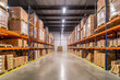 © Tahsin - Industrial Warehouse with Pallet Racks and Boxes,  Generative AI
