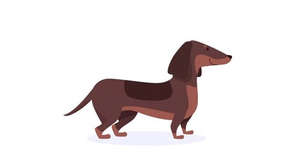 Canvas Print - cute dog foxhound mascot animation