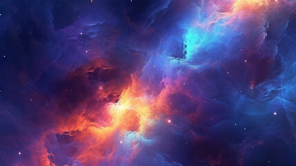 Wall Mural - Generative AI, a nebula or galaxy theme for a space or science-oriented website design