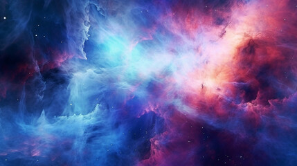 Wall Mural - Generative AI, a nebula or galaxy theme for a space or science-oriented website design