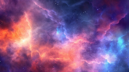 Wall Mural - Generative AI, a nebula or galaxy theme for a space or science-oriented website design