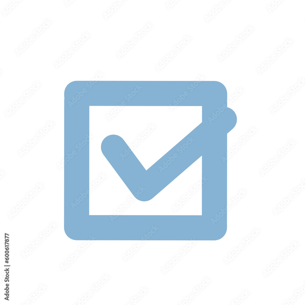 Blue check mark icon, blue check box icon Stock Illustration | Adobe Stock