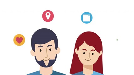 Poster - couple with social media animation