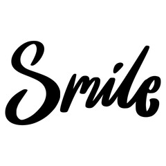 Wall Mural - Smile Lettering. Word Ideas Lettering Stickers