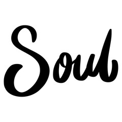 Wall Mural - Soul Lettering. Word Ideas Lettering Stickers