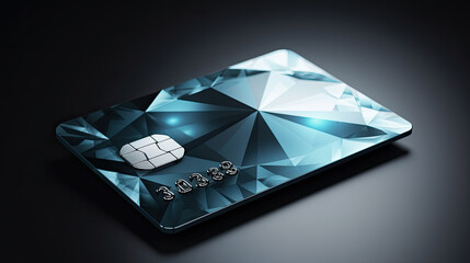 Exclusive Diamond Luxury credit card payment system, crypto wallet, digital pass Generative AI