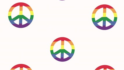 Sticker - lgtbiq community flag in symbols animation