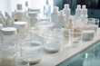 cream chemistry product bottle medicine laboratory care research cosmetic beauty. Generative AI.