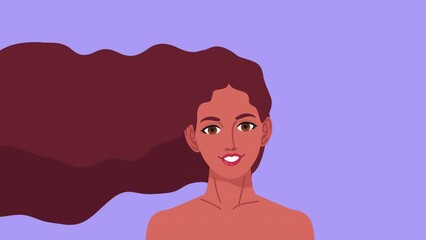 Wall Mural - happy redhead women naked animation