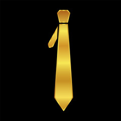 Wall Mural - tie icon in gold colored