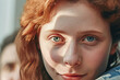 © Cavan Images - Portrait of smiling redhead teenage girl. Generative AI, Generative AI