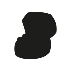 Wall Mural - Black silhouette. Vector illustration isolated on white background. Design element. Template for your design, books, stickers, posters, cards, child clothes.