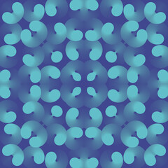 Fototapete - Stunning background, bright abstract symmetrical pattern of a group of spiral objects. 3d rendering digital illustration